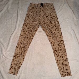 White Fox Boutique Tan and Black Patterned Leggings